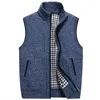 Gilet da uomo Autunno Inverno Addensare Maglioni caldi Giacche senza maniche Maglione Lavorato a maglia Cerniera Capispalla Casaco Masculino 230302