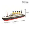 Titanic Cruise Love Ship Plastic Model Set 3D Model Building Blocks for Girls Gift Micro Bricks Toys Kits Montering Båt Vuxen