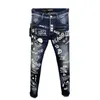 DSQ PHANTOM TURTLE Herren-Jeans, Herren-Luxus-Designer-Jeans, dünn, zerrissen, cooler Typ, lässiges Loch, Denim, modische Marken-Passform, Me214J