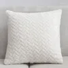 Pillow Solid Color Plush Cover Living Room Sofa Hug Pillowcase Bay Window Home Decoration