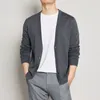 Men s Sweaters cardigan male Solid color knitted sweater Autumn Winter cotton men casual Home buttons s men s coat 230302