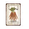 Légumes Vintage Tin Sign Vintage Metal Sign Plaque Décorative Décoration Murale Ferme Jardin Salon Cuisine Décoration de La Maison Personnalisé Tin Signs Taille 30X20CM w01