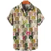 Polos Menos Hawaiian Shirts Rainbow Bear Kawaii Tops Ropa Hombre Verano Casual Mignon surdimension