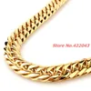 Catene 13/16mm Heavy Curb Cuban Mens Chain Collana in acciaio inossidabile 316L color oro giallo Collana all'ingrosso di gioielli GiftChains