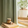 カーテン日本風の格子縞の韓国のリビングルーム寝室バルコニー窓のオフィ​​ススタディタタミシェーディングコットン