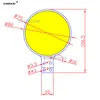 Anpassad DC 12V 50W racketstorlek Hög Bright Cob LED -panel Lätt kall vit färg 6500K för DIY Cool PersonalIt -lamplampa