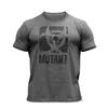 Herren T-Shirts Männer Baumwolle T-Shirt Oansatz Kurzarm Druck Sport Quick Dry Marke Slim Fit Shirt Bodybuilding Fitness Laufbekleidung 230303