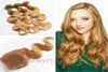 Selling 27 Light Blonde Body Wave Hair Bundles With Lace Closure 8A Virgin Human Hair Weft With Top Closure4760877