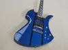 6 Strings Blue Electric Guitar with Humbuckers Rosewood Fretboard Can be Customized