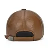 Ball Caps Brand style Men's Real Cowhide Leather baseball Cap brand sboy /Beret Hat winter warm Cowhide cap Cow-09 230303