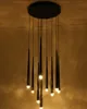 Nowoczesny luksusowy kryształowy żyrandol LED dupleks loft lmple wisząca lampa nordycka jadalnia