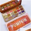 Lidschatten Neue 18 Farben Kürbis Lidschatten-Palette Make-up Weihnachten Classic Spice Matte Shimmer Drop Delivery Gesundheit Schönheit Augen Dhfo3