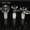Hookahs 4mm Thick Clear Glass Bowl Hookahs with 14mm 18mm male joint for water bong oil rig