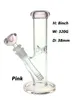 Glas Shisha Mini Bongs Rohre Rig mit geradem 4 Farben 14/19 mm Downstem und Kopf GB021