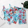 Wydrukowane damskie stroje kąpielowe szorty pływackie pary stroje kąpielowe letnie wakacje na plażę Kąpiel Suits2771