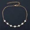 Rhinestone Chain Women's Anklets Silver Color/Gold Color Luxury Bracelet on Leg Accessories Wedding Party Fashion Jewelry