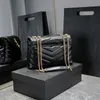 Bolsos de diseñador Luxurys de alta calidad Bolsos de hombro para mujer Bolsos Bolso de mujer Bolso de mano Monedero con cadena Aleta acolchada Monedero con solapa negra con bolsa para el polvo