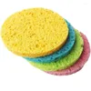 Makeup Sponges 5st Natural Wood Sponge Compress Cosmetic Puff Face Washing Face Care Cleansing Remover Tools