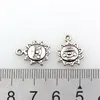 200Pcs Antique Silver Flowers Charms Pendants For Jewelry Making DIY Handmade Craft