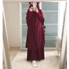 Roupas étnicas eid mulheres muçulmanas hijab vestido oração conjunto de peças jilbab capa completa ramadã long khimar vestido abaya roupas islâmicas niqab burqa