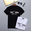 Designer de marca masculina camisetas redondas pescoço preto e branco de manga curta de algodão respirável 3d impressão de lazer de lazer de luxo de casal