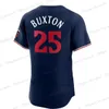 #25 Byron Buxton 2023 Twins Jersey Luis Arraez Carlos Correa Joey Gallo Jose Miranda Miguel Sano Joe Ryan Sanchez Jhoan Duran Minnesota Kepler Polanco Herr Kvinnor Ungdom