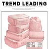 Duffel Bags 7Pcs Set Blanket Quilt Clothes Closet Box Home Foldable Moisture-proof Storage Case Washable Zipper Household Cabinet