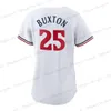 #25 Byron Buxton 2023 Twins Jersey Luis Arraez Carlos Correa Joey Gallo Jose Miranda Miguel Sano Joe Ryan Sanchez Jhoan Duran Minnesota Kepler Polanco Herr Kvinnor Ungdom