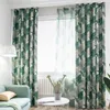 Curtain Tropical Printed Blackout Curtains For Living Room Green Leaves Palm Tree Tulle Veil Liner Bedroom Cortinas Window Treatments