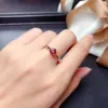 Cluster Rings Simple Stylish Personality Fashion Ruby Ring Natural And Real 925 Sterling Silver For Men Or Women