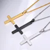 Collares pendientes Color oro negro Cruz invertida de San Pedro collar para hombres Lucifer Satan satanismo catolicismo joyería masculina colgante