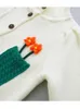 Frauen Strick Frühling Und Herbst Bestickte Pullover Jacke frauen 2023 Casual Lose Oberbekleidung Strickjacke Damen Mantel Süße