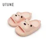 Slipper Utune Cute Bear Children's Summer Slippers Lovely Eva Kid's Sandals Soft Non-Slip Cartoon Slippers For Housuence Girl Boy 4-12 T230302