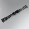 Titta på Bands Rolamy 20 22mm svart rostfritt stål ersättande handledsband bandarmband med ostronlås för SKX