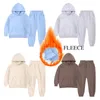 Kledingsets 2 stks jongensmeisjes kinderen fleece kleren uit het kader van de herfst winter voor koks met kap sweatshirt tracksuit sportkleding voor 212y 230303