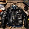 Jackets masculinos Brando o tamanho asiático alfaiate genuíno 506xx super alta qualidade Batik Leather Classic Retro Tooling Jacket Denim Type1