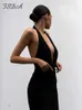 Casual Dresses FSDA Black Sexy Bodycon Dress Women