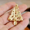 Broches doces imitação totalmente pérolas de broche de broche Crystal Trendy Christmas Tree for Women Ploth Jewelry Acessórios