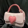 Torby wieczorowe projektowanie torebka 2023 Walentynki Miłość ręczna torba na ramię różowy kontrastowy kontrast mały kwadrat