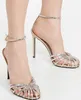 Fashion Alevi Milano Penelope sandals leather narrow band inlaid crystal summer women's wedding dress luxury party high heels Original Box