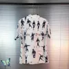 Mannen Casual Shirts WACKO MARIA Bob Dylan SHIRT Zomer Unisex Volledige Print Mode Korte Mouw T230303