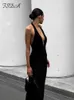 Casual Dresses FSDA Black Sexy Bodycon Dress Women