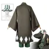 Anime kostiumy Urahara Kisuke Cospaly Anime Bleach Cosplay Come Aldult Gray Kimono Pants Hat Hat Fits Halloween Carnival Party Come Z0301