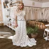 Crochet Cotton Lace Bohemian Wedding Dress 2023 Chic Rustic Country Bridal Dresses Sexy Open Back Sheath Sleeveless Bride Gown