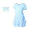 Stage Wear 1pcs/lot Girls Ballet Dancing Leotard Dancewear Cotton Long Sleeves Dance Dress With Chiffon Set Ballerina Clothing