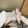 قمة مع مربع Womens Dress Shoes Summer Slingback Slingback Pumps عالية الكعب