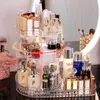 Aufbewahrungsboxen, Behälter, Acryl, transparent, Kosmetikbox, 360 Grad, geräuschlos, drehbar, Schlafzimmer-Organizer, Heim-Make-up, Unisex, Aufbewahrung