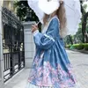 Swobodne sukienki japońska księżniczka impreza słodka lolita sukienka vintage koronkowa urocza druk wiktoriańska kawaii dziewczyna gotycka op Loli cos