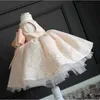 Robes de fille Enfants Habille espagnole Enfants Princesse Vestidos Baby 1 an Anniversaire Party Ball Ball Fleurs Girls Mariage Baptême Robes W0224