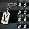 Keychains 26 Letter Keychain Stainless Steel Men Key Ring Door Pendant Male Car Moto Boyfriend Gift Ideas
